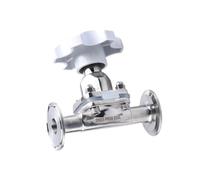 JKPQQEHV 12.7 19 25 32-102mm x 0.5" 1.5" 2" 2.5" 3" 4" Tri Clamp Sanitary Diaphragm Valve SUS316L Stainless Steel Food Grade(12.7mm K34 L-90)