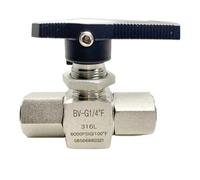 JKPQQEHV 6000 PSI High Pressure 1/4" BSPP NPT Female Euqal 316 Stainless Steel Shut off Ball Valve CNG Natural Gas Water Fuel Oil(NPT_Female TO Female)