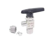 JKPQQEHV Elbow Fit 6x4 8x5 8x6 10x6.5 10x8 12x8 12x10 mm IDxOD Hose Quick Twist Shut off Ball Valve 304 316 Stainless Steel(12x10mm)