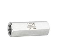 JKPQQEHV Valvola di ritegno unidirezionale con Filettatura Femmina BSPP in Acciaio Inossidabile 304, valvole di Non Ritorno da 1/8" 1/4" 3/8" 1/2" 3/4" 1" 150 psi(BSPP 1I8)