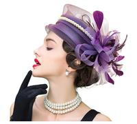 JKQBUX Cerchietto in tulle da donna, cappello da tè per derby del Kentucky, cocktail, matrimoni, feste in maschera