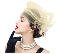 JKQBUX Cerchietto in tulle da donna, cappello da tè per derby del Kentucky, cocktail, matrimoni, feste in maschera