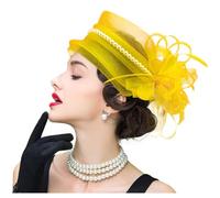 JKQBUX Cerchietto in tulle da donna, cappello da tè per derby del Kentucky, cocktail, matrimoni, feste in maschera