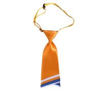 JKQBUX - Cravatta per donne, uniforme con cinghia a righe, regolabile, uniforme, già pronta, cravatta da collo per ragazze, accessori per lavoro e cerimonie, Giallo, 7W*24L
