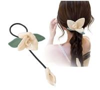JKQBUX Elastici per capelli a forma di fiore, eleganti elastici per capelli per ragazze, morbidi elastici per capelli