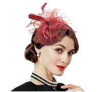 JKQBUX Fascinators 20s Gatsby Flapper Acessories Art Deco Party Accessorio Copricapo Fascinator Cappello, Fermaglio per Capelli Cappello da Donna, Fibra Piuma Fiore Bombetta