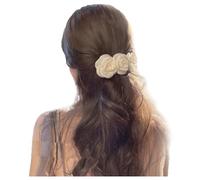 JKQBUX Fermagli per capelli in stile Chanel con fiore Fermagli per capelli con fiocco per capelli accessori per donne e ragazze per feste di nozze Natale