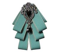 JKQBUX Fiocco Strass Moda Fiocco Fiocco Spilla Pre-Legato Papillon per Uomo Donna Cravatta Collo Natale Matrimonio Cerimonia, Blu acqua., 13.5*10.5CM