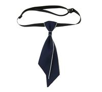JKQBUX Papillon scuola matrimonio per uomo donna classico partito bowknot regolabile letteratura fresca nastro tessuto cravatta pre-legato, Blu navy/Short, 4W*17L