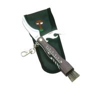 JKR MANICO IN LEGNO CON CAVATAPPI LAMA IN ACCIAIO INOX 7 CM COLTELLO DA FUNGHI CON FODERO IN NYLON J