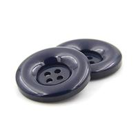 Jksdp 15mm 18mm 20mm 23mm 25mm 28mm 30mm 34mm 38mm Bottoni Rotondi in Resina plastica a 4 Fori Bottone Nero Bianco Adatto per Cucire Scrapbooking Fai da Te, 18 Blu Navy, 23mm 20 Pezzi