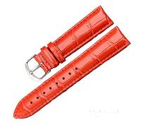 Jksdp Banda per Watch in pelle di mucca degli uomini della vigilanza del braccialetto delle donne Strap Wristband 12 14 16 18 19 20 22 24 millimetri, Semaforo rosso 16mm