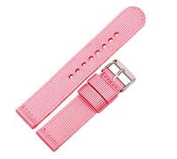 Jksdp Bracciale Nylon Canvas cinturini delle donne degli uomini di sport Strap 18mm 20mm 22mm 24mm orologi accessori Quick Release Rosa,20mm
