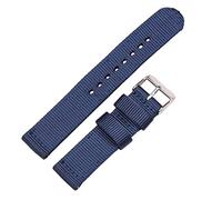 Jksdp Bracciale Nylon Canvas cinturini delle donne degli uomini di sport Strap 18mm 20mm 22mm 24mm orologi accessori Quick Release Blu,20mm