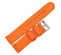Jksdp Bracciale Nylon Canvas cinturini delle donne degli uomini di sport Strap 18mm 20mm 22mm 24mm orologi accessori Quick Release arancia,22mm