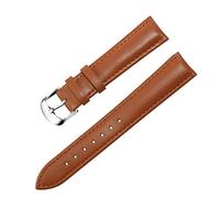 Jksdp Cinturino di cuoio donne degli uomini della vigilanza della fascia 22 20 18 16 14 12 millimetri orologio da polso Strap On cintura cinturini Bracelet Fibbia in metallo, Brown, 12 mm