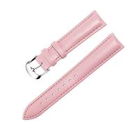 Jksdp Cinturino di cuoio donne degli uomini della vigilanza della fascia 22 20 18 16 14 12 millimetri orologio da polso Strap On cintura cinturini Bracelet Fibbia in metallo, Rosa 20mm