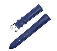 Jksdp Cinturino di cuoio donne degli uomini della vigilanza della fascia 22 20 18 16 14 12 millimetri orologio da polso Strap On cintura cinturini Bracelet Fibbia in metallo, Blu 22mm