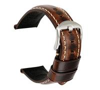 Jksdp Guarda Accessori cinturini 18mm - 26mm in pelle marrone Vintage Olio Cera Watch Band Marrone S,20mm