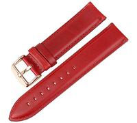 Jksdp Guarda pelle White Band Con Cinturino in oro rosa Chiusura cinturino 16 millimetri 17 millimetri 18 millimetri 20mm, Rosso Rg 19mm