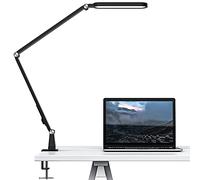 JKSWT Lampada da scrivania a LED, Lampada da scrivania con per la cura degli occhi con morsetto, 72 LED, 5 modalità colore, 5 livelli di luminosità, funzione di memoria e controllo touch