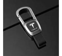 JKVTED Auto Porta Chiavi per Tesla Model 3, Portachiavi Macchina, Portachiavi Personalizzato, Portachiavi Accessori, Leggero e Molto Resistente,Silver