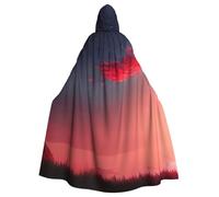 JKXUN Red Sky at Night Starry - Costume unisex per cosplay, Halloween, mantello con cappuccio per feste