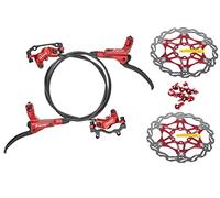 JKY Zoom HB-876 - Freno a disco idraulico anteriore 800 mm e posteriore 1400 mm con rotori da 160 mm (rosso)