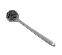 JKYOU Asciugamano esfoliante double-face manico lungo spazzola per il lavaggio del bagno in silicone massaggio schiena corpo esfoliante accessori doccia (colore: grigio chiaro)