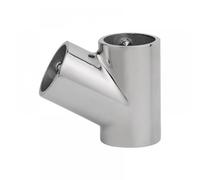 JKYsrUT Corrimano per Barche per carichi Pesanti in Acciaio Inossidabile 316, Raccordo a T/T Destro da 60 Gradi per Tubi da 22 mm, 25 mm, Hardware Marino Compatibile con Prodotti Simili(25mm)