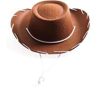 JL&MI - Cappello da cowboy da uomo e donna, 33 cm, in schiuma EVA, accessorio per costume occidentale con cravatta regolabile sul mento, cappello unisex per feste del selvaggio West, eventi a tema e