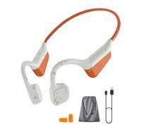 JL&MI Cuffie a conduzione ossea, con Bluetooth 5.4, wireless, con microfono a cancellazione del rumore, 18 ore di riproduzione, impermeabili, leggere, sportive, per corsa, ciclismo, allenamento