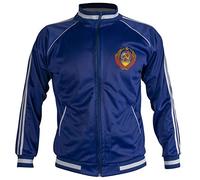 JL Sport Giacca Soviet Union CCCP URSS 1970 Retrò Calcio Tuta Cerniera Giacca Uomini - S