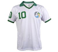 JL Sport Maglia da Calcio Pele Edson Arantes do Nascimento Retro NY Cosmos 10 Bianco L