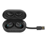 JLab JBuds Air Cuffie Bluetooth, Cuffie wireless con Custodia di Ricarica USB, Resistenza al Sudore IP55 e Audio Personalizzato EQ3, Auricolari Bluetooth con Oltre 24 ore di Riproduzione, Nero