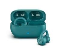 JLab Flex Cuffie Open Ear - Auricolari Open Ear Wireless, Design con Clip, 21H di Autonomia, Auricolari con Bluetooth Multipoint, Microfono MEMS, Personalizzazione con App, Verde Acqua