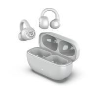 JLab Flex Cuffie Open Ear - Bluetooth Multipoint Wireless, Bianco | Auricolari Open Ear Wireless, Design con Clip, 21H, Bluetooth Multipoint, Microfono MEMS, Personalizzazione con App
