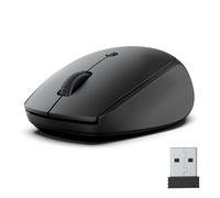 JLab Go Mouse Bluetooth, mouse wireless alimentato a batteria - Tri-Mode (BT 5.0/5.0/2.4Ghz) con chiavetta USB, mouse ergonomico e compatto silenzioso per laptop, PC, computer, iPad, Mac, tablet