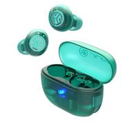 JLab Go Pop ANC Auricolari Bluetooth ANC, 24+ h di autonomia, IP55 resistenti al sudore, microfono, chiamate chiare e connessione multipoint, Verde Petrolio Trasparente