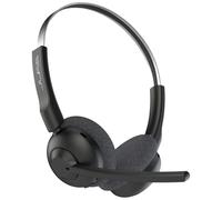 JLab Go Work Pop Cuffie Bluetooth con Microfono senza Filo - Cuffie da PC e Lavoro con 50 ore di Riproduzione, Wireless Headset Bluetooth, Connessione simultanea a Computer e Cellulare, Nero