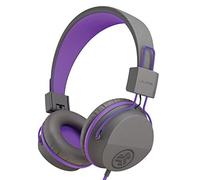 JLab JBuddies Cuffie per Bambini con filo - Over Ear, Grigio/Viola | Cablate Supra-ear per giovani orecchie con limitatore di volume, isolamento acustico e microfono, pieghevoli
