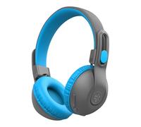 JLab JBuddies Studio 2 - Cuffie wireless per bambini, Bluetooth, volume limitato, microfono, autonomia 65+ ore, isolamento acustico, modalità condivisione e cablata, blu