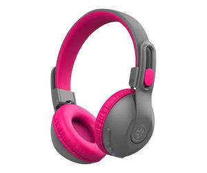 JLab JBuddies Studio 2 - Cuffie wireless per bambini, Bluetooth, volume limitato, microfono, autonomia 65+ ore, isolamento acustico, modalità condivisione e cablata, rosa