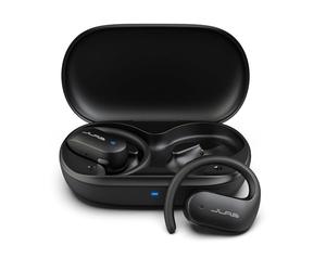 JLab JBuds Open Sport Earbuds - Cuffie Wireless Open Ear, Auricolari Sportivi con Ganci per Orecchie, 26 Ore di Autonomia, Ideali per la Corsa, IP55 Resistenti al Sudore, Bluetooth Multipoint, Nero