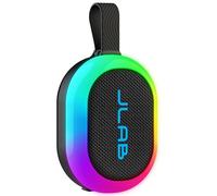 JLab Pop Party Cassa Bluetooth Ultra-Portatile con 8+ ore di riproduzione - Altoparlante Wireless da 5W per Esterni e Viaggi con Luci RGB e Audio Potente, Resistente all'Acqua IP55, Nero