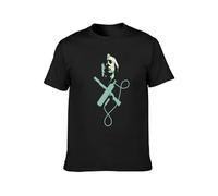 JlACAI Anton Chigurgh There Is No Country for Old Men Film Danger Killer Thriller Graphics Unisex T-Shirt Mens Tops Casual Tees T-Shirt Black XL