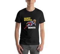 JlACAI Nancy Sinatra Boots T-Shirt Hippie Clothes Graphic t Shirts Men's t-Shirts T-Shirt Black S