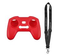 JLANDA Per la custodia in silicone per Avata Combo telecomando cordino per collo protezione della tracolla custodia in pelle Drone RC accessori per DJI FPV (Color : 2in1 red lanyard)
