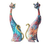 jlceh Statuette a forma di gatto, decorazione per la casa, coppia di gattini, adorabile statuetta decorativa per la casa per matrimoni, San , decorazione moderna
