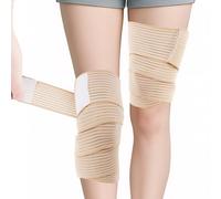 JLFDLLYYZQ 2 Pezzi Da 200CM Fascia Elastica Coscia, Oberschenkel Sport Kompressionsbandag, Fasce Elastiche Con Velcro, Benda Elastica Per Comprimere La Coscia, Il Ginocchio E La Gamba, Beige